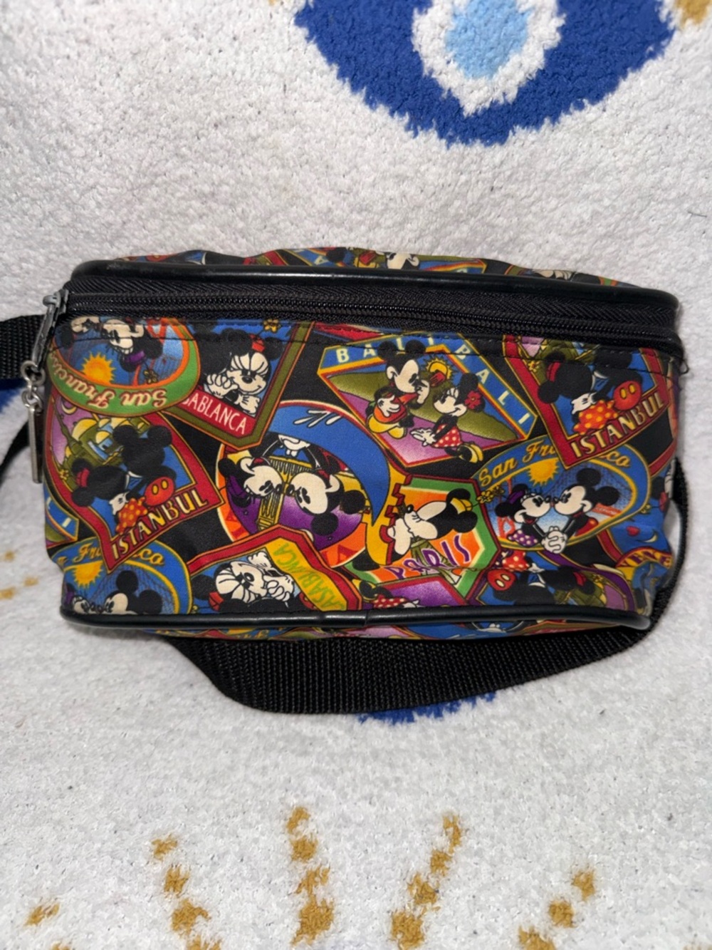 Vintage Mickey Mouse Multicolor Graphic Sling Bag